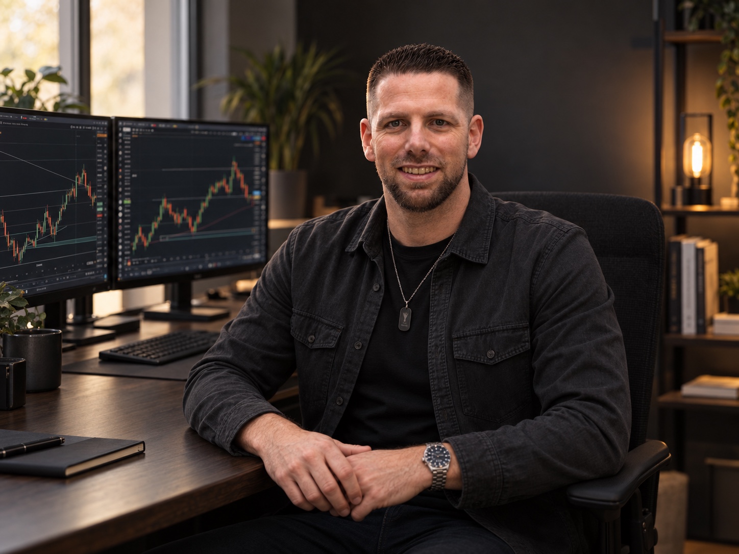 Markus Horch an seinem Trading-Arbeitsplatz