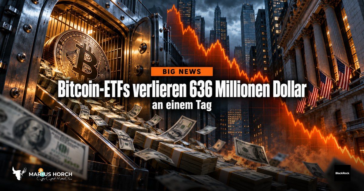 Bitcoin-ETFs verlieren 636 Millionen Dollar an einem Tag