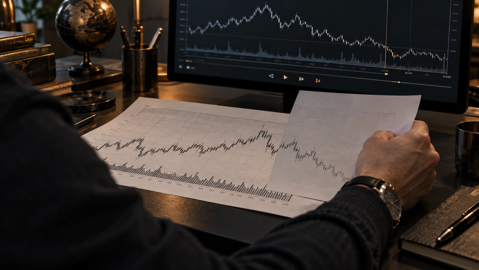 Historischen Chart im Replay mit Aufzeichnungen vergleichen