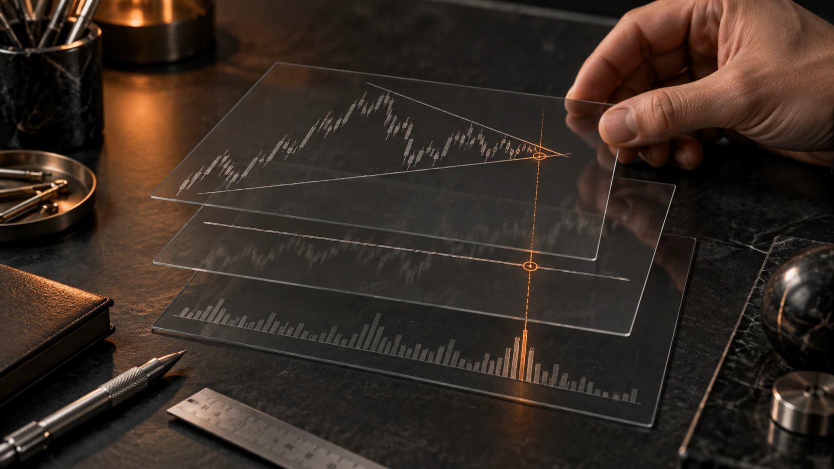Transparente Analyseebenen treffen auf eine gemeinsame Zone