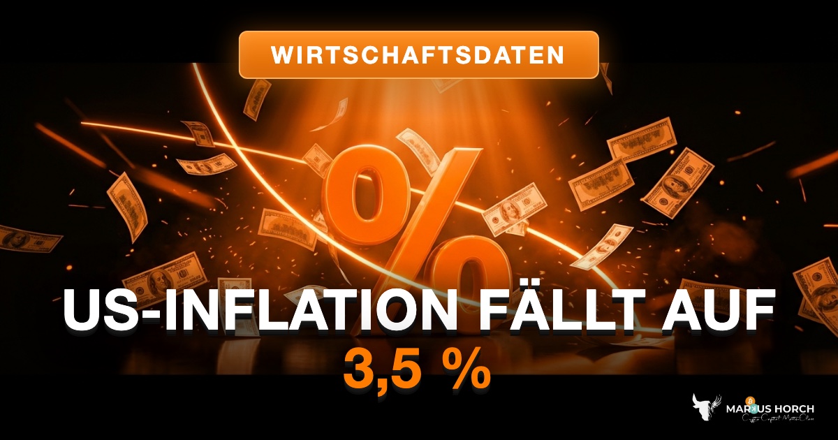 US-Inflation fällt auf 3,5 %: Die Zinssorgen kippen