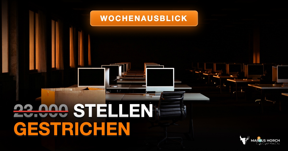 Wochenausblick KW 33: Minus 23.000 Stellen vor dem CPI