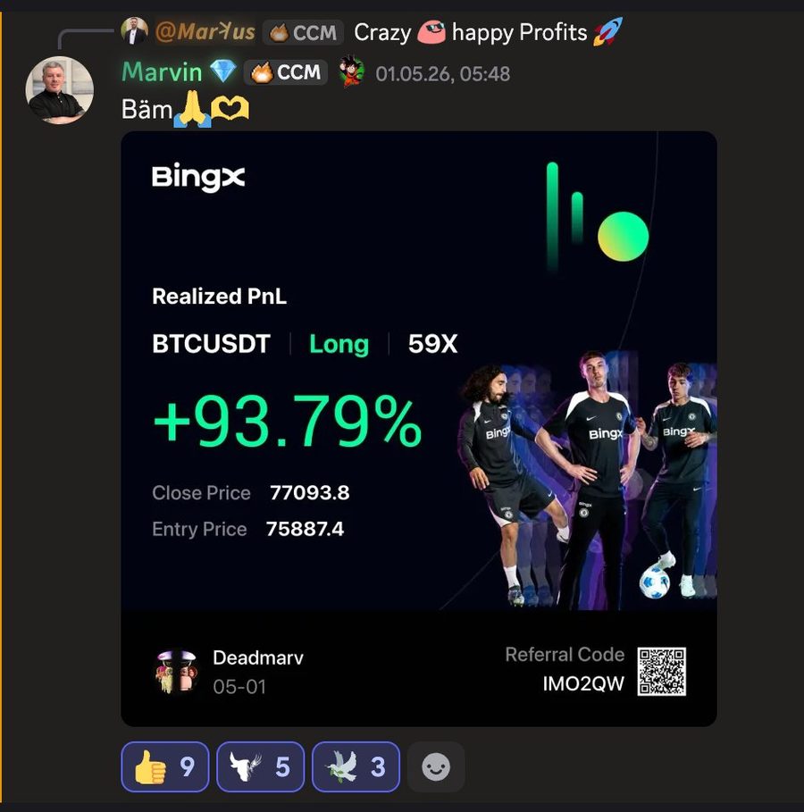 Marvin: BTC Long auf BingX